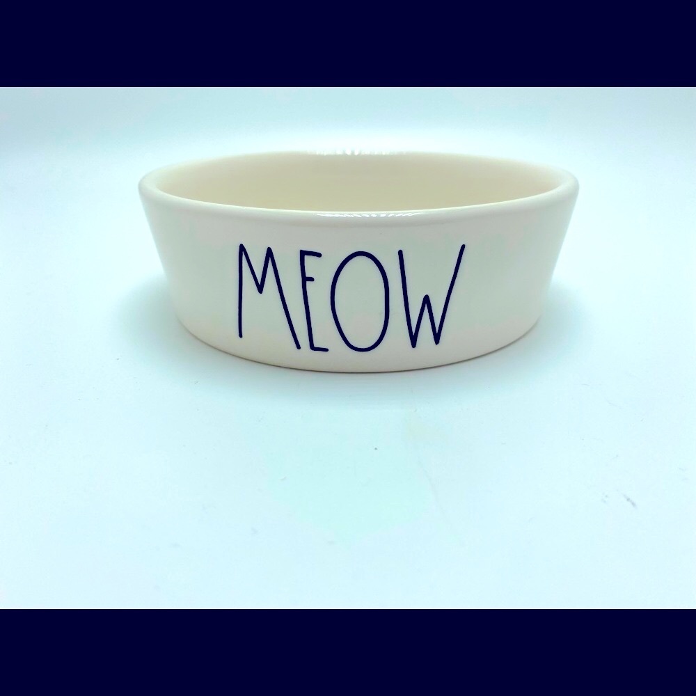 Rae Dunn Meow Classic Ceramic Cat Dish Ceramic 5”